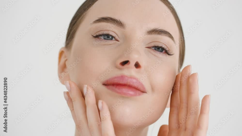 Beautiful woman face healthy skin natural clean fresh skin beauty close up Beautiful woman face healthy skin natural clean fresh skin beauty close up