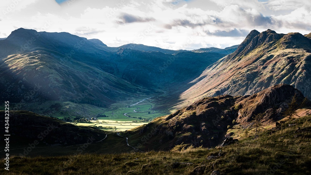 Fototapeta premium Mountains valleys green