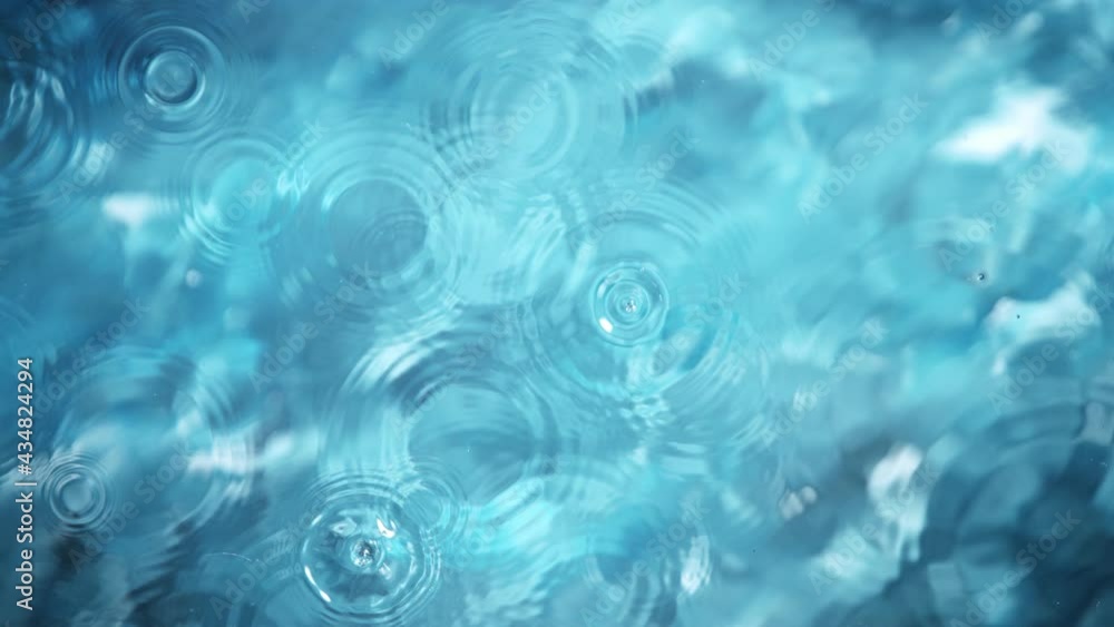 Super Slow Motion of Water Surface at 1000fps. Top Down View. Super Slow Motion of Water Surface at 1000fps. Top Down View.