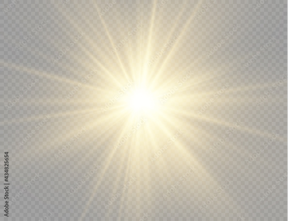 Star burst with light, yellow sun rays. Star burst with light, yellow sun rays.