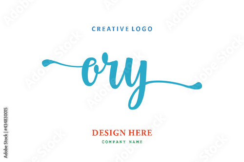ORY lettering logo is simple, easy to understand and authoritative photo