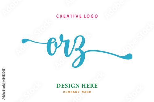 ORZ lettering logo is simple, easy to understand and authoritative photo