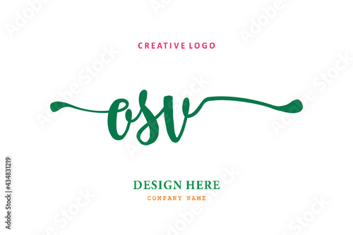 OSV lettering logo is simple, easy to understand and authoritative photo