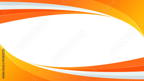abstract background with orange wavy shape. vector illustration