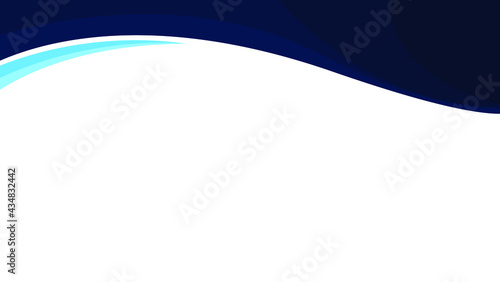 simple abstract background with blue wavy shape on white background. vector illustration