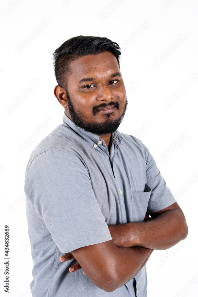 Portrait of handsome man posing on white background Portrait of handsome man posing on white background