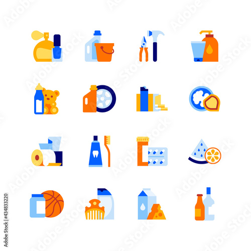 Shop departments vector icon set
