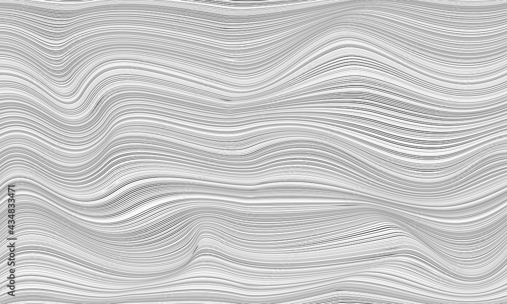 Abstract Gray Background. Wavy surface of rough fabric
