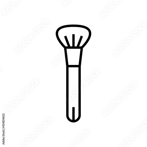 brush beauty icon line style vector
