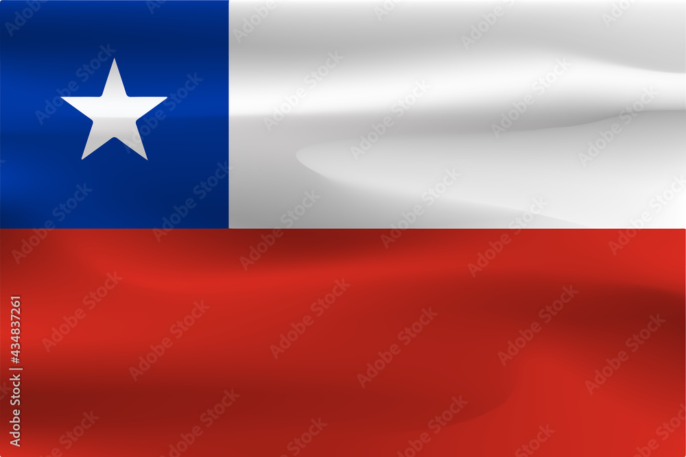 The beautiful Chile flag. Beautiful wrinkles with flying flags. The beautiful Chile flag. Beautiful wrinkles with flying flags.