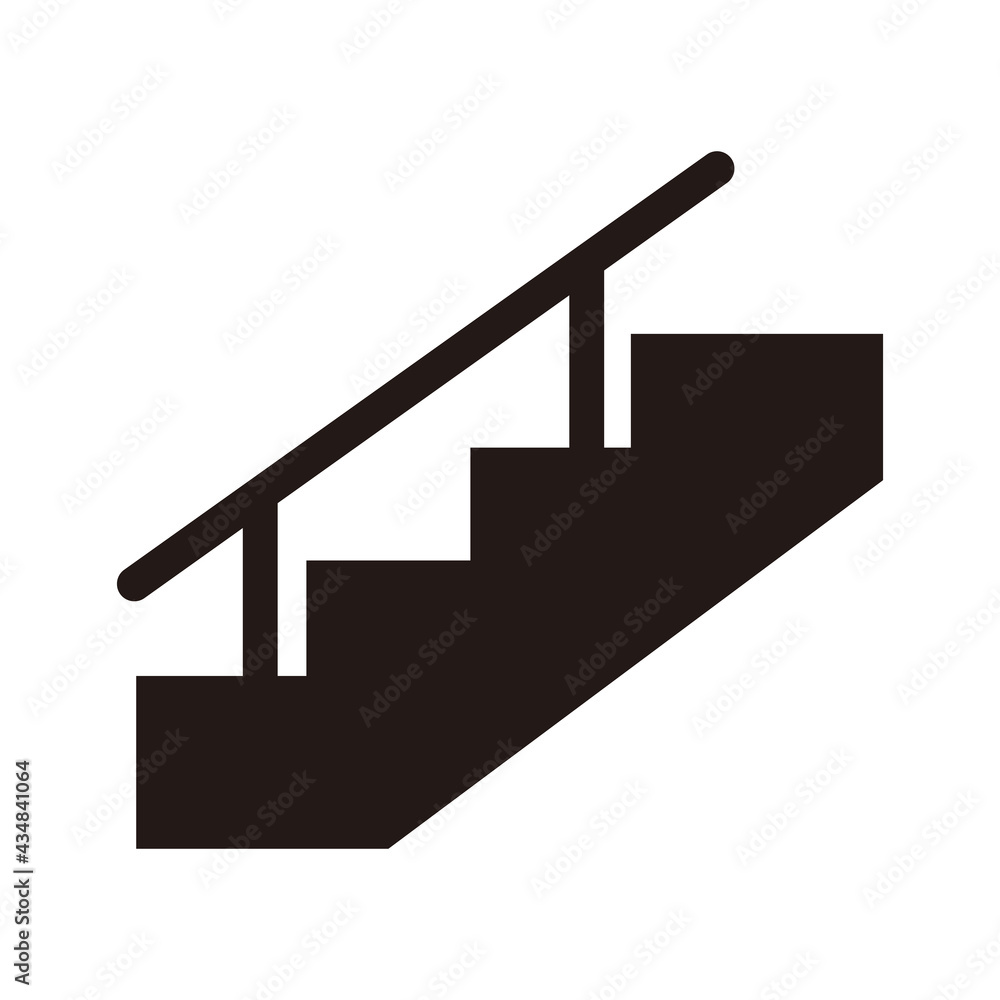 Stairs icon vector illustration sign Stairs icon vector illustration sign