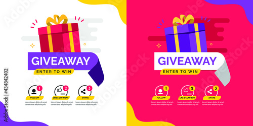 Special giveaway banner design template. 