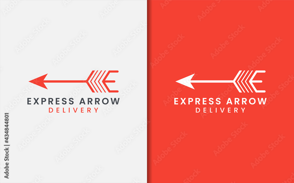 Abstract Initial Letter E with Arrow Concept Combination Logo Design. Usable For Business Brand, Tech and Delivery Company. Vector Logo Illustration. Abstract Initial Letter E with Arrow Concept Combination Logo Design. Usable For Business Brand, Tech and Delivery Company. Vector Logo Illustration.