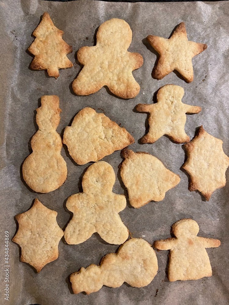 homemade christmas cookies. funny burnt cookies