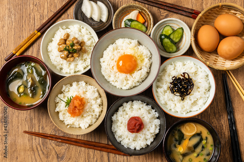 ごはんとおかず Side dishes of rice japanese food