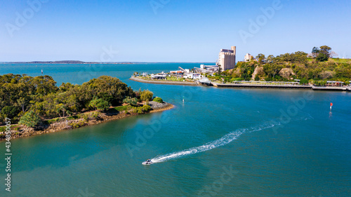 Jetski heading to the left away from Gladstone Eastshores