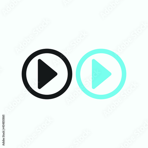 Free Download play icon on round button - GFXLoad