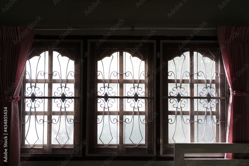 Fototapeta premium light from the old window in the bedroom