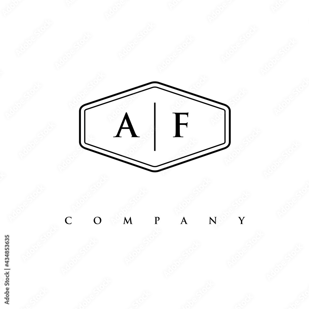 initial AF logo design vector initial AF logo design vector