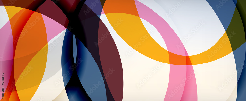 Obraz premium Ring geometric shapes, o letter repetition wallpaper. Abstract background for business or technology presentations, internet posters or web brochure covers