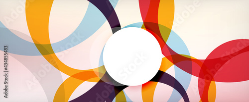 Ring geometric shapes, o letter repetition wallpaper. Abstract background for business or technology presentations, internet posters or web brochure covers