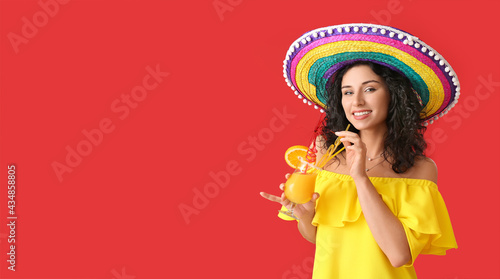 Beautiful woman in sombrero...