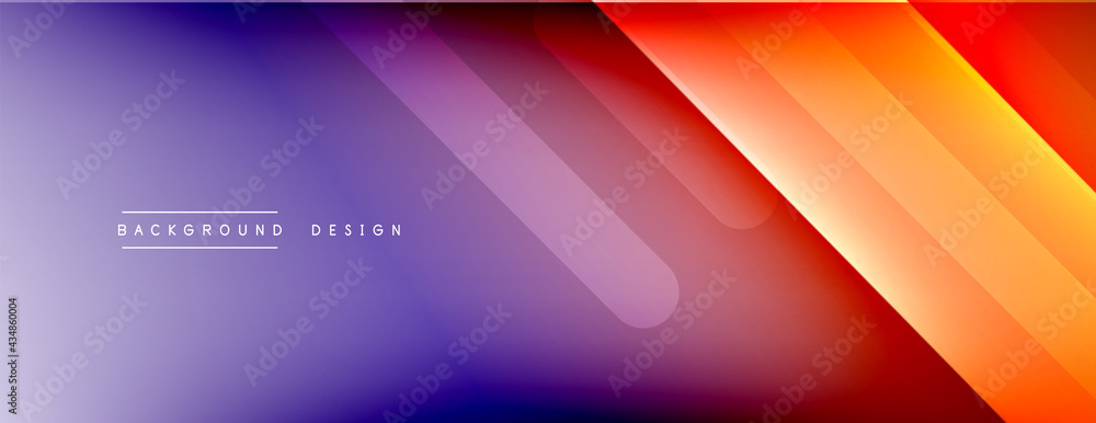 Dynamic lines abstract background. 3D shadow effects and fluid gradients. Modern overlapping forms