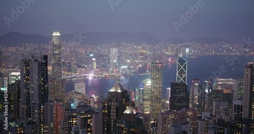 Wallpaper Mural Hong Kong skyline night Torontodigital.ca