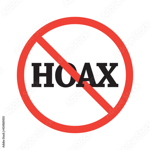 Free Download caution fake news information, hoax sign, warning circle icon design vector - GFXLoad
