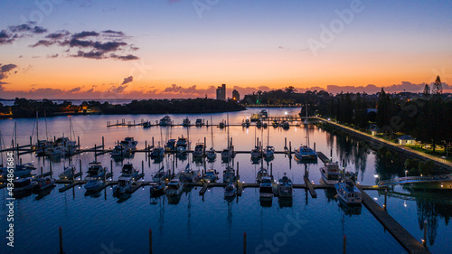 Gladstone Marina at dawn. Queensland © Photopia Studio