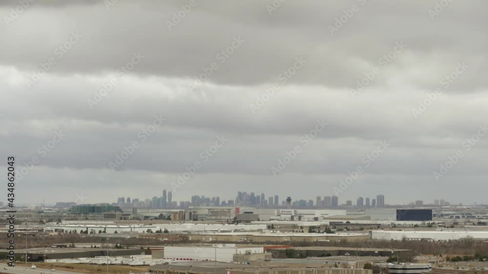 cloudy weather over the city of Toronto, Canada. timelapse from highview point cloudy weather over the city of Toronto, Canada. timelapse from highview point