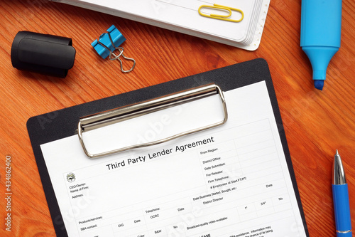 SBA form 2287 Third Party Lender Agreement photo