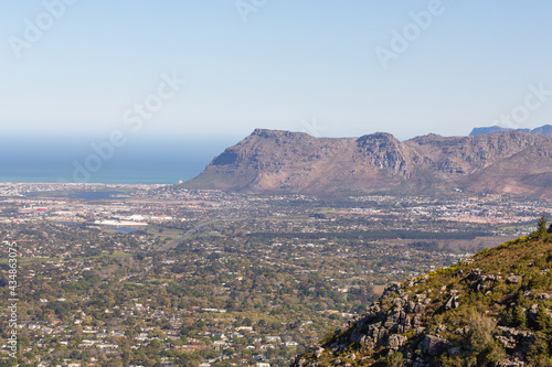 View down to Cape Town from the Nursery Ravine on Table Mountain in Cape Town, Western Cape of South Africa © Christian Dietz