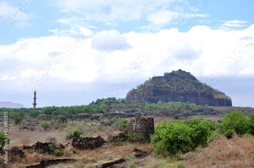 An old fort located on the top of the mountain