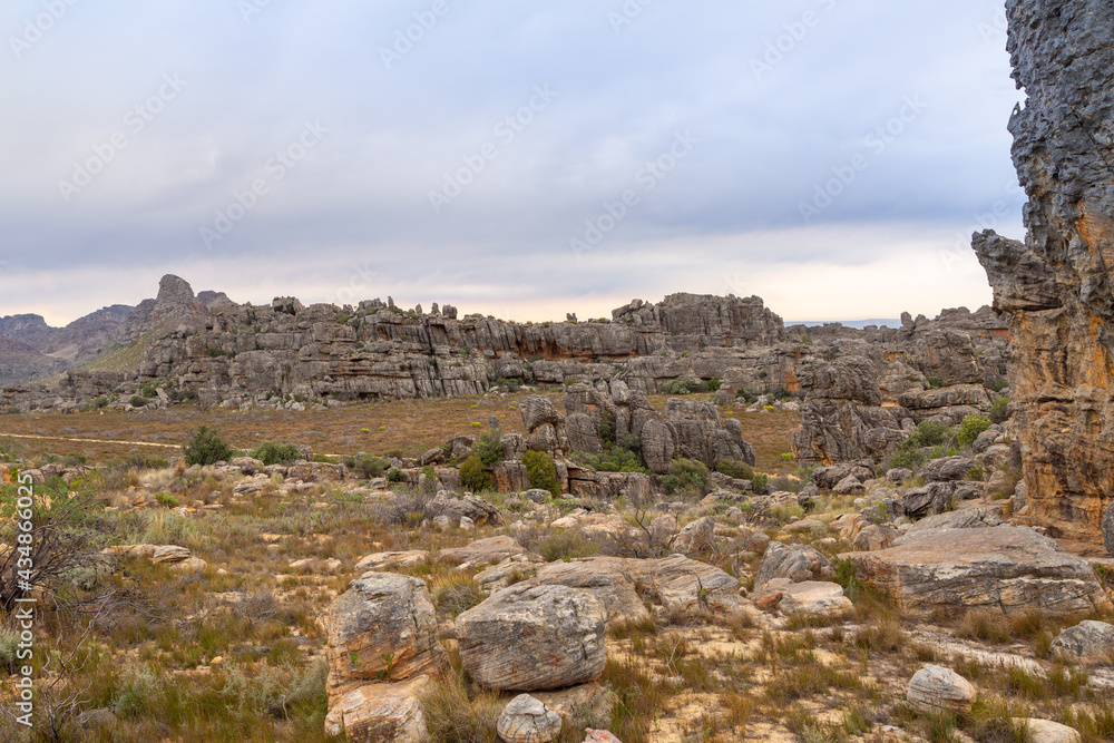 Panorama of the breathtaking landscape of the Cederberg Mountains in the Western Cape of South Africa