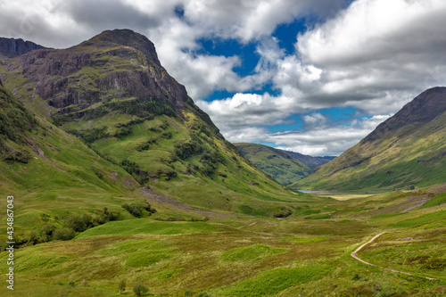 the glen coe valley in the scottish highlands