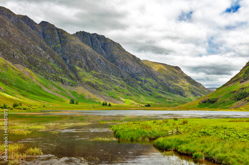 the glen coe valley in the scottish highlands