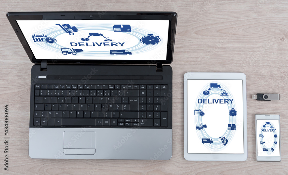 Delivery concept on different devices Delivery concept on different devices