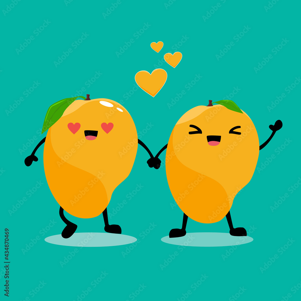 Cute cartoon character of mango Cute cartoon character of mango