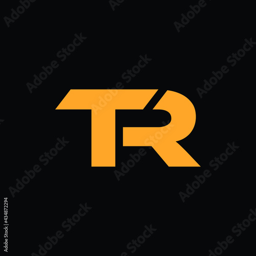 tr letter logo design photo