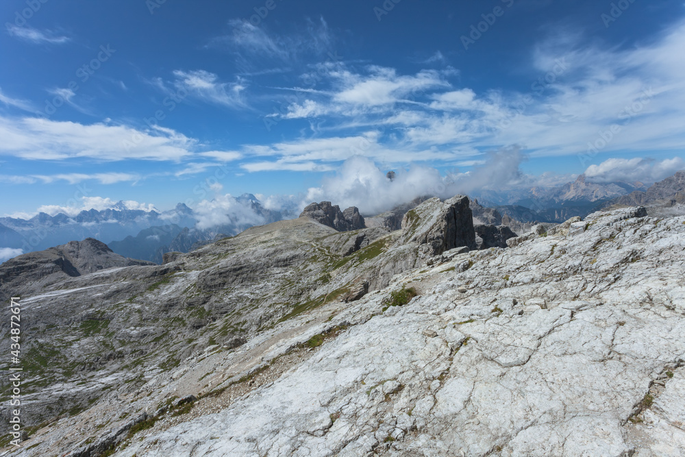 Landscapes from the top of the Croda Fiscalina mount, in Dolomites