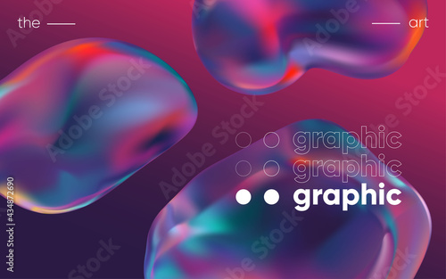 3D background with gradient geometric shapes. Eps10 vector.