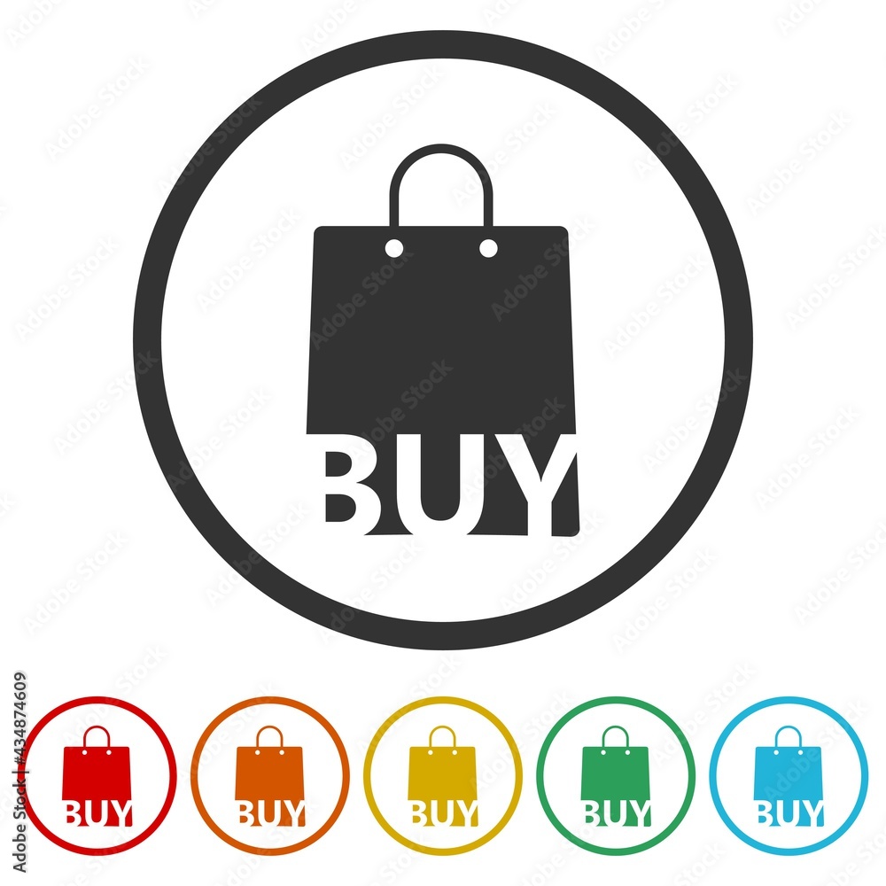 Buy ring icon isolated on white background color set Buy ring icon isolated on white background color set