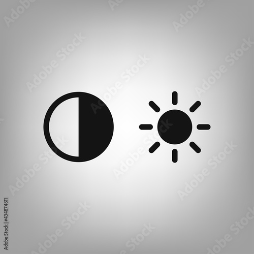Screen brightness icon for the interface of applications, games.