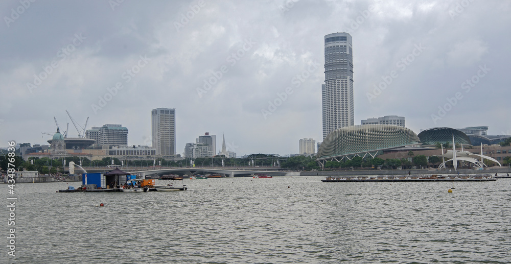 View of Esplanade Theatres from Marina Bay