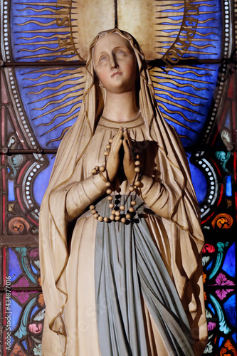  Notre Dame de lÕAssomption basilica.  Our lady of Lourdes.  Nice. France.
