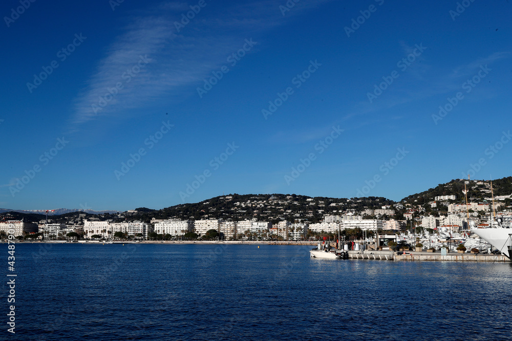 French Riviera.  Seaside of cannes.  France.