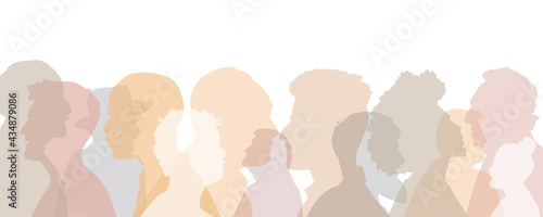 Communication group of multiethnic diversity men.