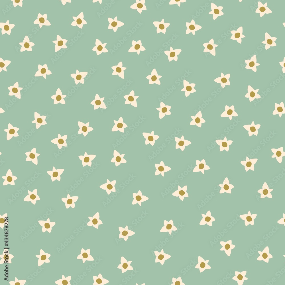 Simple Flowers Seamless Pattern Modern Style. Floral Pattern with Simple Flowers for Wedding, Anniversary, Birthday and Party. Botanical Modern Abstract Print Design. Vector EPS 10 Simple Flowers Seamless Pattern Modern Style. Floral Pattern with Simple Flowers for Wedding, Anniversary, Birthday and Party. Botanical Modern Abstract Print Design. Vector EPS 10