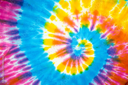 spiral tie dye rainbow color beautiful background.